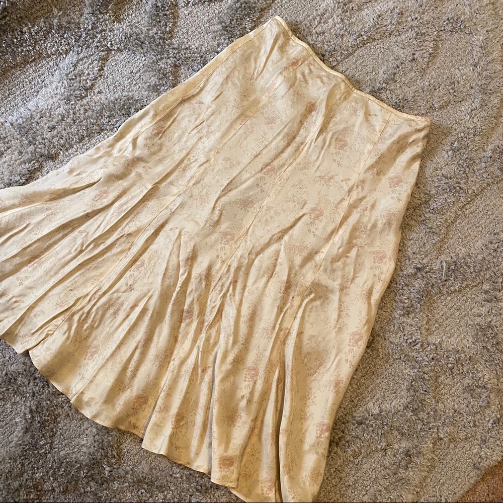Theory floral slip skirt